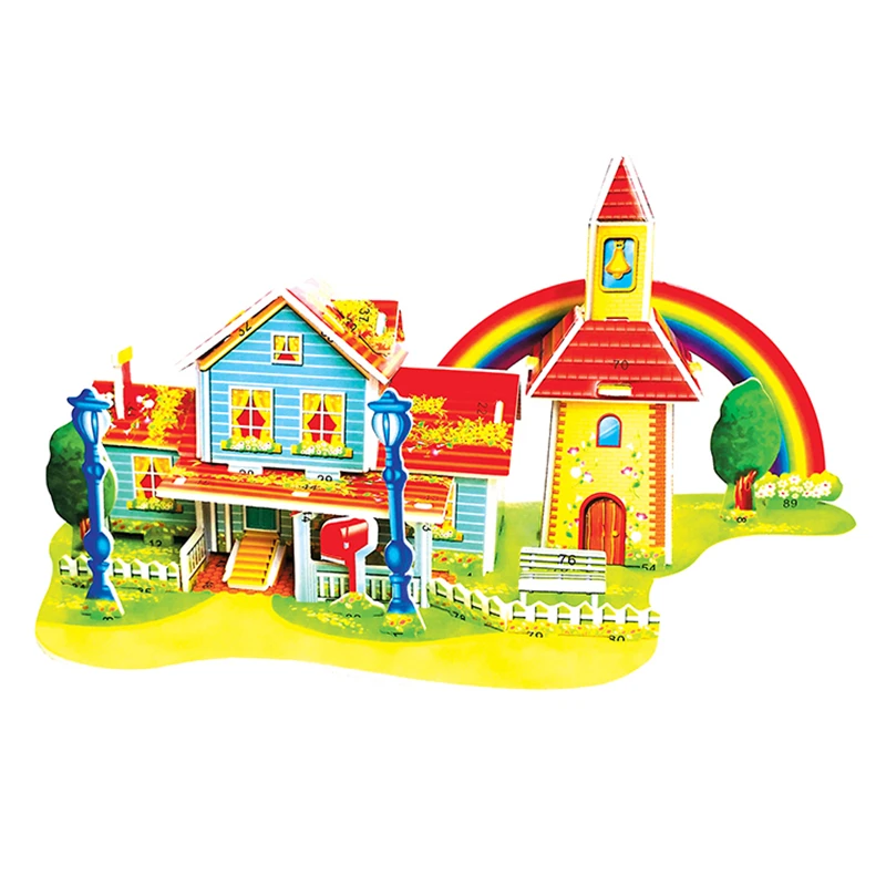 3д пазлы объемные для детей. домик melissa & doug картонный замок 5519. Melissa&doug пазл кукольный домик. 3d-пазл zilipoo 3d рыбацкая пристань (589-d), 27 дет. 3д пазл детский.