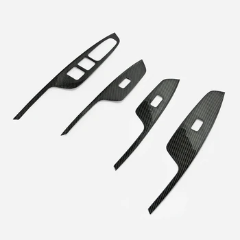 

For KIA K5 Optima JF 2016 On Carbon Fiber Front And Rear Door Window Switch Trim Glossy Finish Inner Part Drift Garnish Body Kit