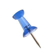 100 шт./компл. прозрачный голубой цвет push Шпильки школы домашнего офиса использован Стандартный Булавки разное аксессуар