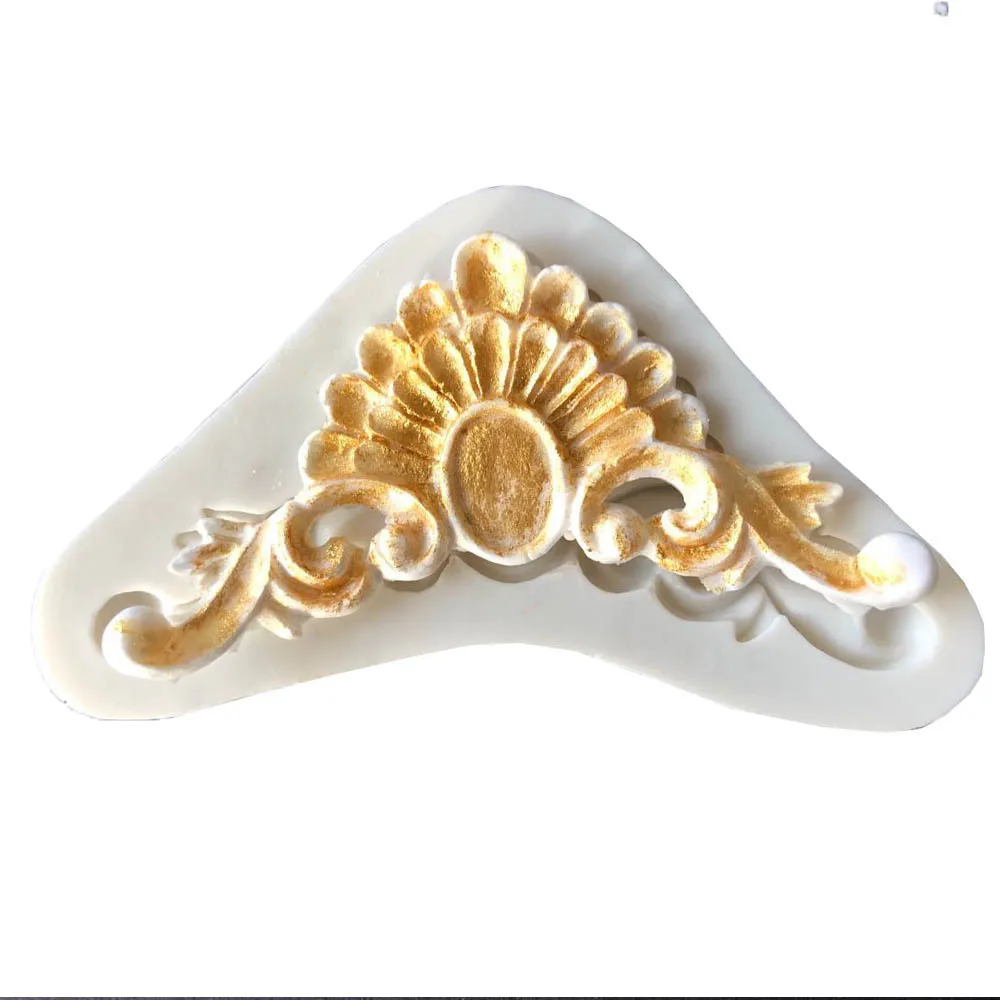 Retro embossed silicone mold DIY fondant cake mold dry Pace ceramic clay decoration ornaments baking utensils silicone mold cake decorating tools