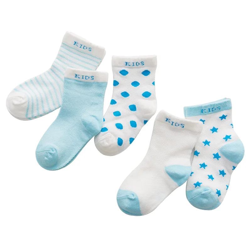 

5 Pairs/Lot Baby Socks Boy Girl Spring Summer Mesh Style for Newborn Infant Toddler Casual Cotton Socks 0-24 Months