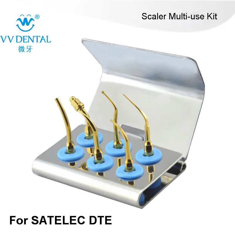 

2 PCS SMUKG Dental Scaler Multi-use Kit FOR SATELC,DTE,GNATUS, MICODONT SEL WITH SERILIZER BOX FIT autoclavable universal