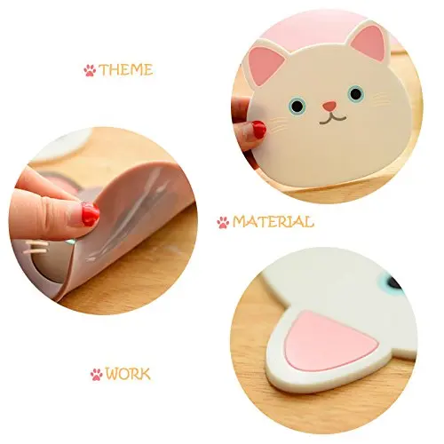 Cat Cup Silicone Coaster Mug Rubber Mat for Wine Glass TeaBest Housewarming Beverage Drink Beer Home House Kitchen Decor (2)