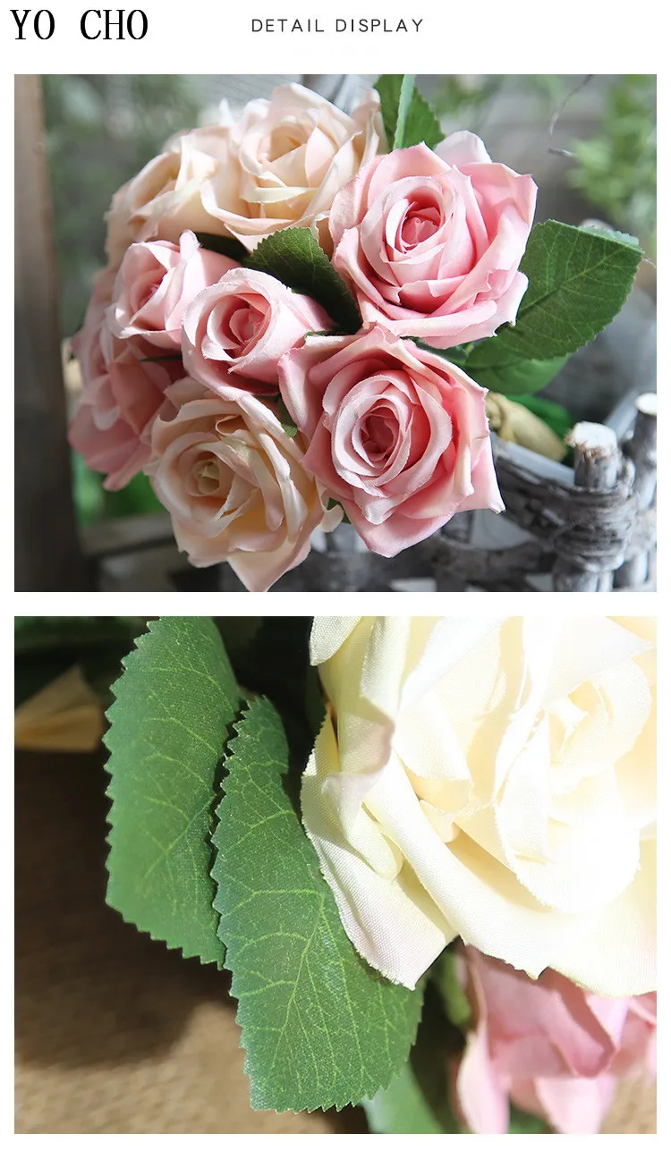 purple rose white pink peony Artificial Flowers branch   (3)