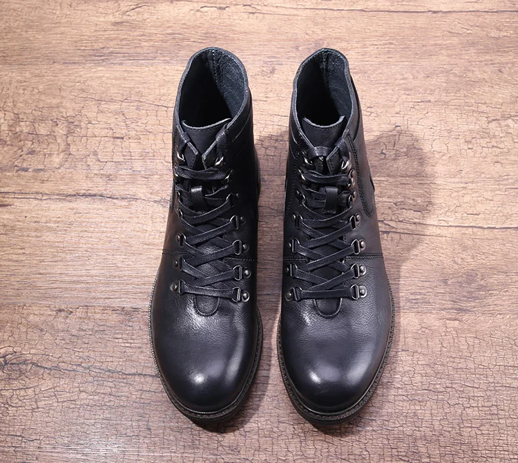 Повседневные ботинки в британском стиле ретро; модная мужская обувь с круглым носком; ботильоны