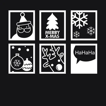 

Creative Six Palace Wall Stickers Merry Christmas Santa Wall Decals Removable Window Stickers Decor Kids DIY Art cf34