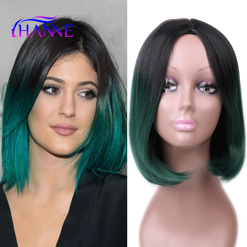 

ombre synthetic hair wigs cheap short green wigs synthetic sexy female short haircut wigs Nice natural looking women wigs