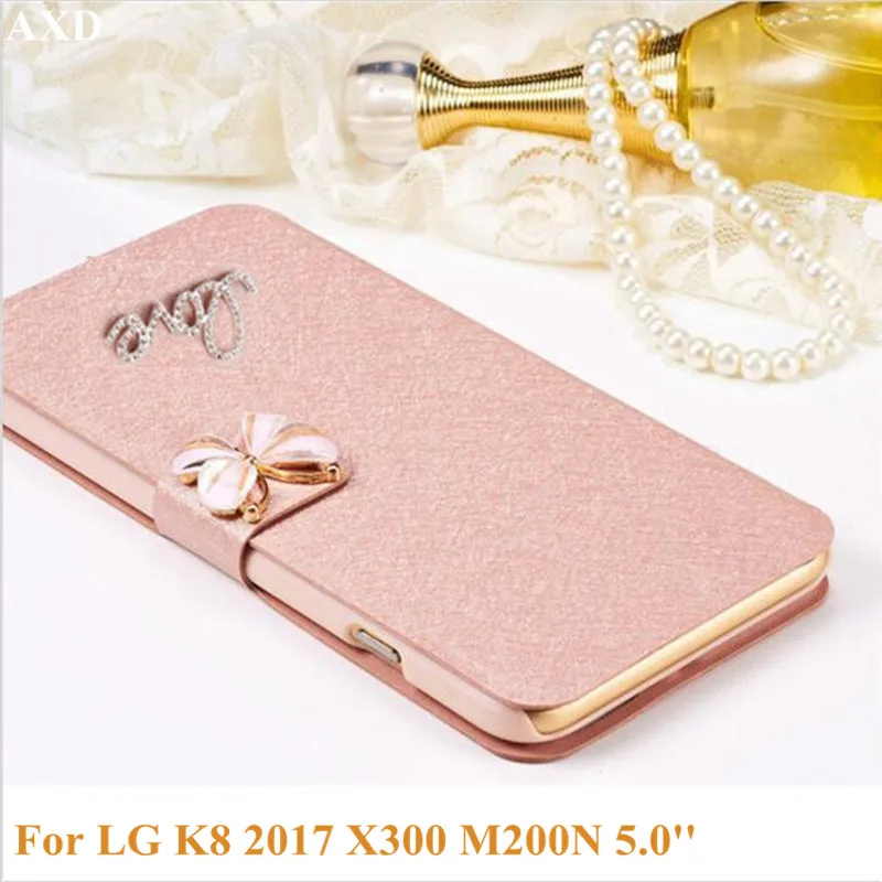 

Luxury PU leather Flip Cover For Letv LeEco Le 2S X652 Mobile Phone Case Cover With LOVE & Rose Diamond