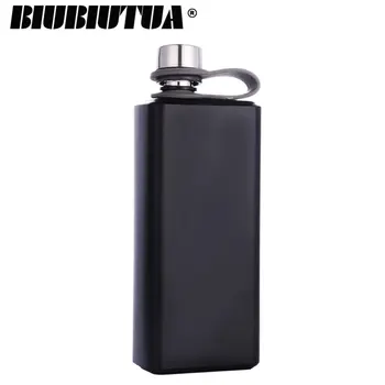 

BIUBIUTUA Stainless Steel 7oz Pocket Hip Flask Drink Alcohol Whiskey Flasks Russian Liquor Pot Black Painted Wine Bottle As Gift