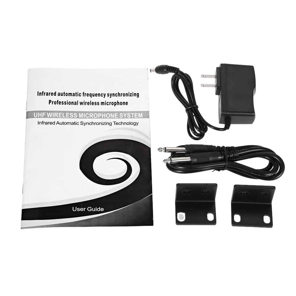 WEISRE U-8030 Профессиональный Двухканальный UHF беспроводной KTV микрофон набор 2 микрофона+ 1 приемник+ 2 антенны+ 1 пара набор для монтажа в стойку