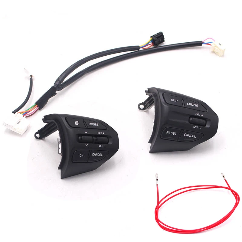 

Steering wheel button Cruise speed control button speed addition and subtraction control For KIA K2 RIO 2017 2018 RIO X LINE