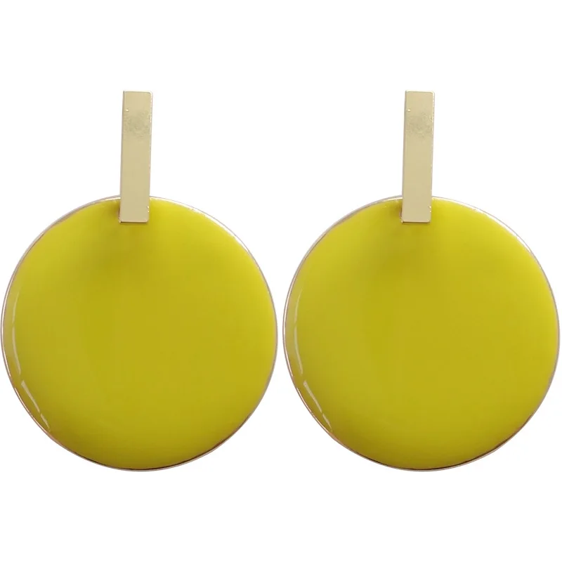 

Oorbellen Geel Yellow Earrings Oorbel Geel Studs Round Minimalistic Earing Kerst Oorbellen Minimalistisch Gele Oorbellen Studs