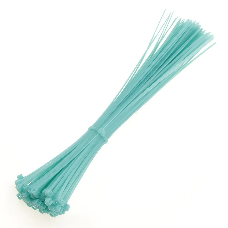 0,2 м самоблокирующиеся Нейлоновые кабельные стяжки 8 дюймов 100 шт. 12 цветов пластиковые стяжки на молнии 20 фунтов TS цветные великолепные стяжки для проводов - Цвет: sky blue