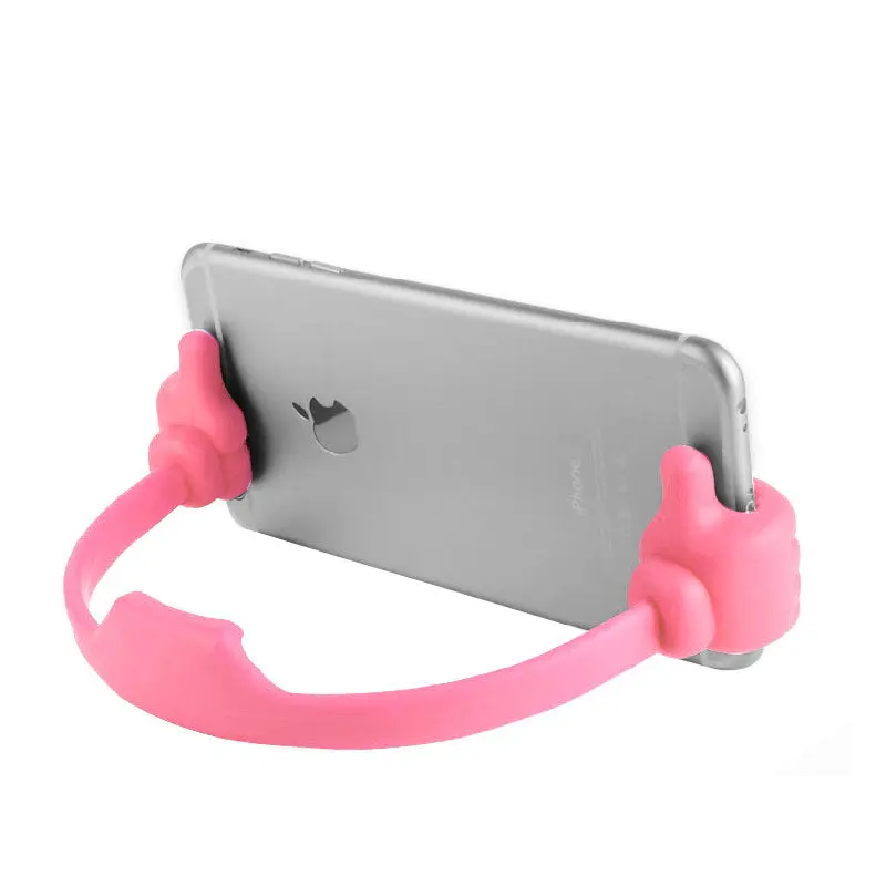 ZRSE, пластиковый держатель для телефона, подставка для iPhone 7, 8, X, для samsung, для смартфона Xiaomi, карамельный цвет, Кронштейн для мобильного телефона, большие пальцы - Цвет: Розовый