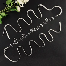 YouLaPan SH63 Серебряный вышитый бисером Свадебный ремень маленький жемчужный Свадебный shash пояс для женщин свадебный пояс с лентой жемчужный пояс для невесты