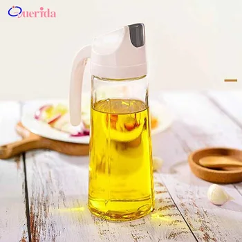 

Sealed Oil Dispenser Glass Cooking Seasoning Bottle Oil Pot Automatic Open Cover Flip Oil Bottle With Handle Cruet Kitchen Tools