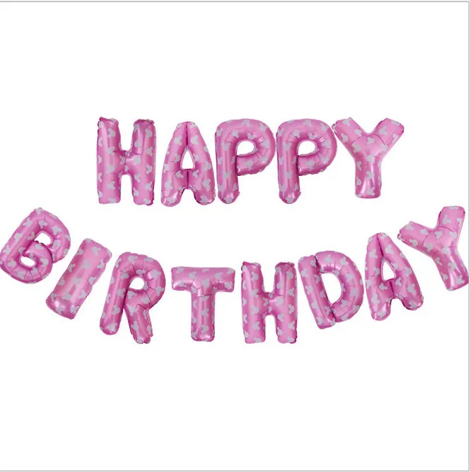 Шар с буквами на день рождения, 16 дюймов, фольгированные шары на день рождения, украшение, розовое золото, алфавит, воздушные шары, детские подарки, игрушка, шар - Цвет: minnie pink