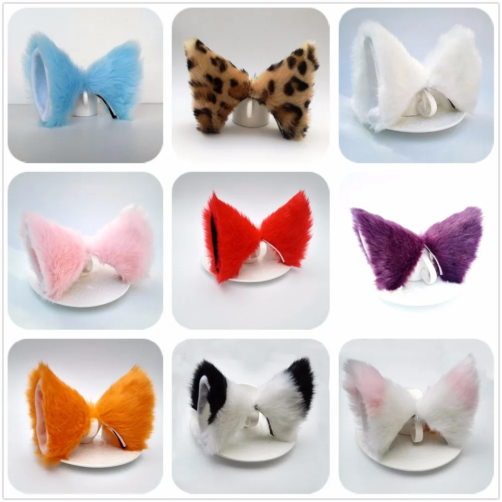 Inu x Boku SS Fox Ear Cat Ears Hair Pin Bobby Pin Plush Headwear Cosplay Hair Accessories Decorations Accessory Christmas Cute