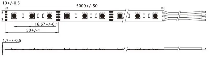 5050RGB 60LEDs flexible strip lights