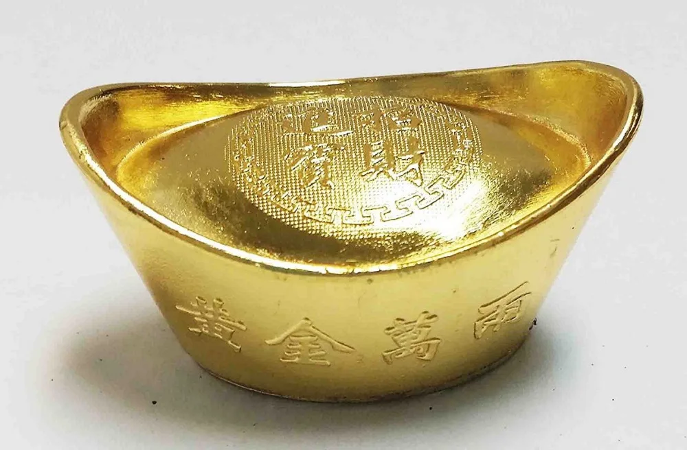 Yuan Bao /chinese ancient money for Wealth Luck-1 Feng Shui Gold Ingot 