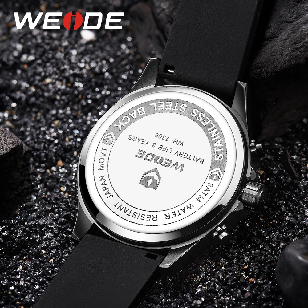 WEIDE мужские кварцевые роскошные брендовые часы с будильником автоматический