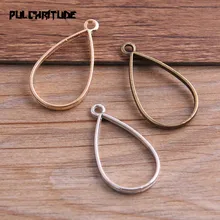 Pulchrode 10 шт. 20*37 мм Три цвета сплав ювелирные аксессуары капли воды Шарм полые клей пустой кулон лоток ободок 12C40