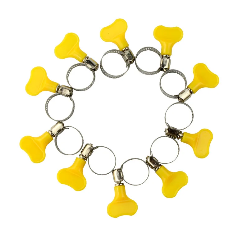 

10cs/lot Butterfly Stainless Steel Mini Jubilee Fuel Hose Clamps Clip Fit 9mm O.D ~ 16mm O.D Tubing
