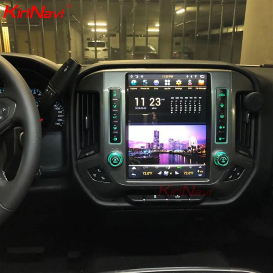 KiriNavi 12,1 ''1 Din Android 8,1 автомобильный Радио gps навигация для Chevrolet Silverado GMC автомобильный Dvd мультимедийный плеер WIFi