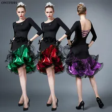 Women Latin Dance Dress Adult Costume Ballroom Rumba Cha cha Samba Cowboy Dance Costumes Tango