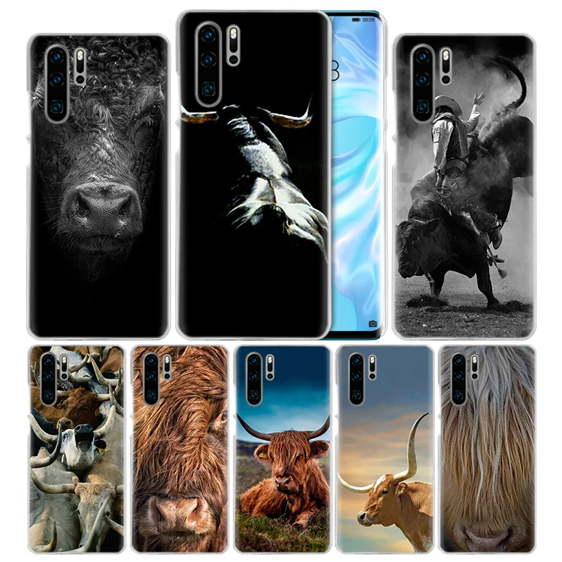 

Bullfight Texas Cattle Case for Huawei P20 P30 P Smart 2019 Nova 4 3i P10 P9 P8 Mate 10 20 lite Pro Mini 2017 Hard Phone Cover