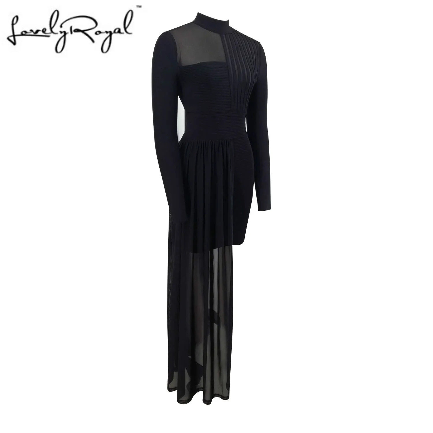 LoveyRoya 2018 Spring New High Quality Rayon Halter Slim Long Banquet Party Dress Sexy Women's Clothing Dresses black blue