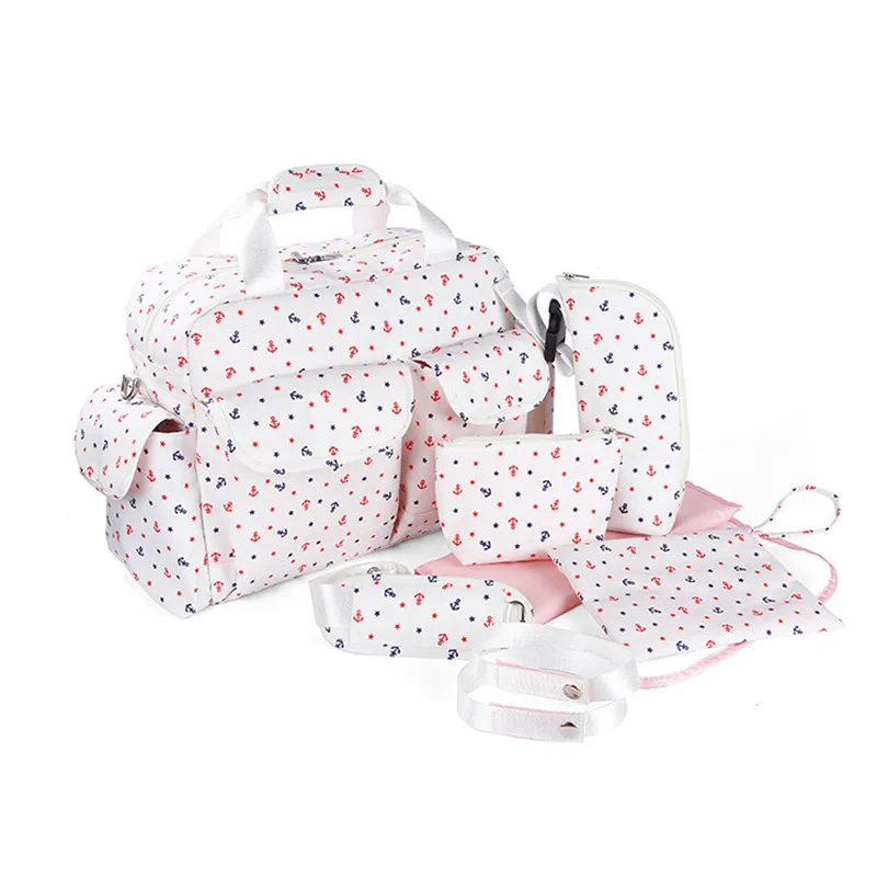 7pcs/suit Diaper Bag Multifunctional Baby Bag Nappy Bag Organizer Stroller Bag Waterproof Mother Handbag 7pcs/suit Diaper Bag Multifunctional Baby Bag Nappy Bag Organizer Stroller Bag Waterproof Mother Handbag