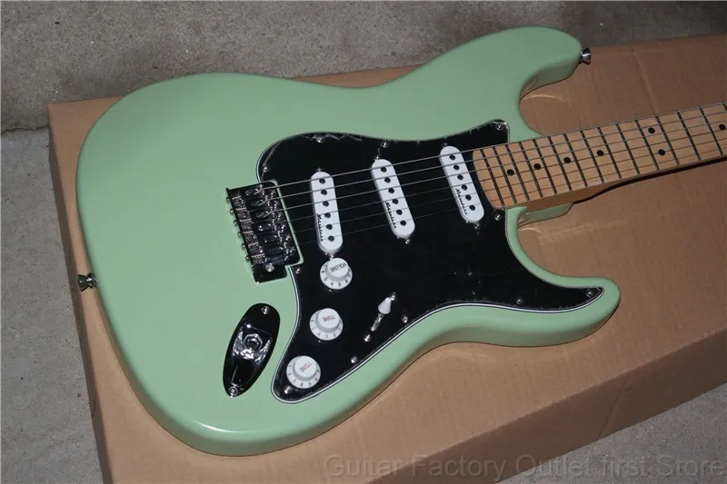 Фабрика лампы для склада зеленый Страт черный pickguard кленовый гриф 6 струн