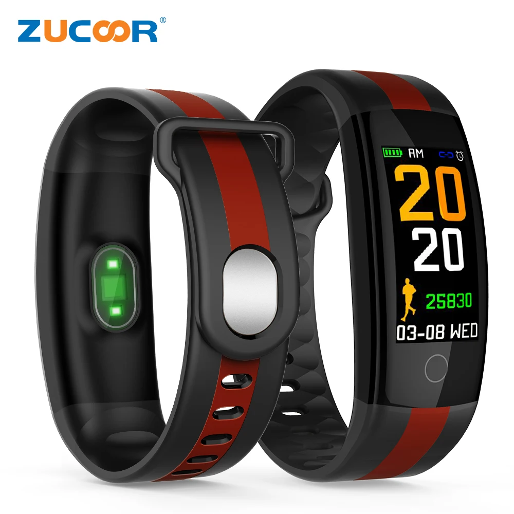 

ZUCOOR Smart Bracelet Health Camera Smartwatch Fitness Activity Tracker Pulse Monitor Sport RB73 Bracelets Pedometer For Men iOS