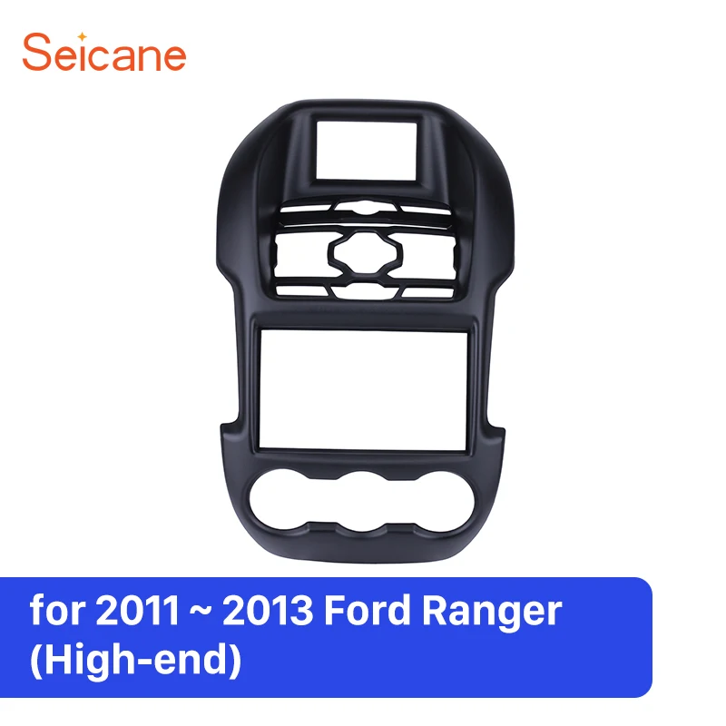 

Seicane Black Car Radio Frame Fascia CD Player Plate Panel Cover Trim Kit Dashboard For Ford Ranger (High-end) 2011 2012 2013