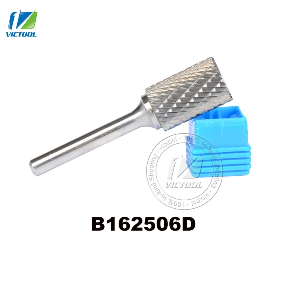1pc B162506 16*25mm carbide cylinder head with end cut rotary burr file grinding abrasive tools