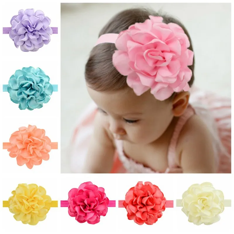 

Europe America Hot Baby Headband Colorful New Multi-Layer Three-Dimensional Burnt Flower Peony Combination Hair Acessories A