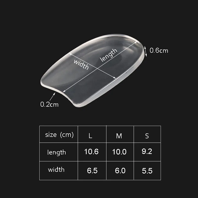 UCLOEAR Silicone Gel U-Shape Heel Cushions For Shoes Plantar Fasciitis Heel Protector Spur Cushion Pad Shoe Inserts