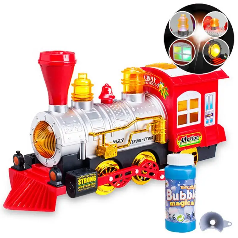 Electric Music Blowing Bubbles Train Children's Educational Toys