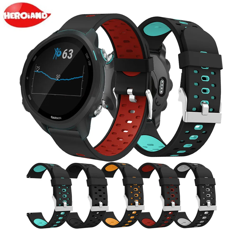 

For Garmin Forerunner 245/245M/645 Watch Band Soft Silicone Replacement Strap for Garmin Vivoactive3 3 Vivomove HR Bracelet belt