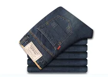 Verkäufe feurigen männer beliebte mode neue jeans männer gerade beiläufige hosen waschen einfache männliche lange hosen baumwolle denim jeans