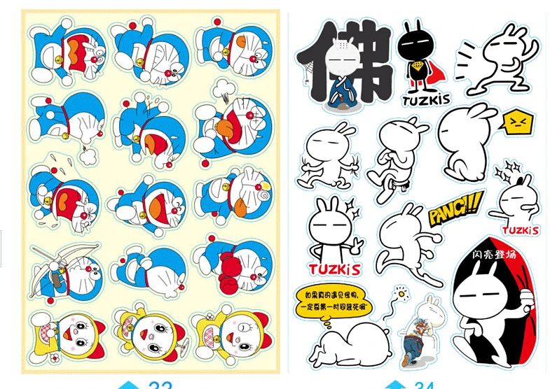 100 Packs Kawaii Cute Drawing Market Planner Paper Diary Deco Stickers PVC Transparent Scrapbooking Luggage stickers,in Memo Pads from Office \u0026 School