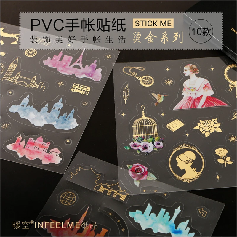 Kawaii creative Hot stamping PVC stickers decoration decal diy Cartoon Scrapbooking Stickers