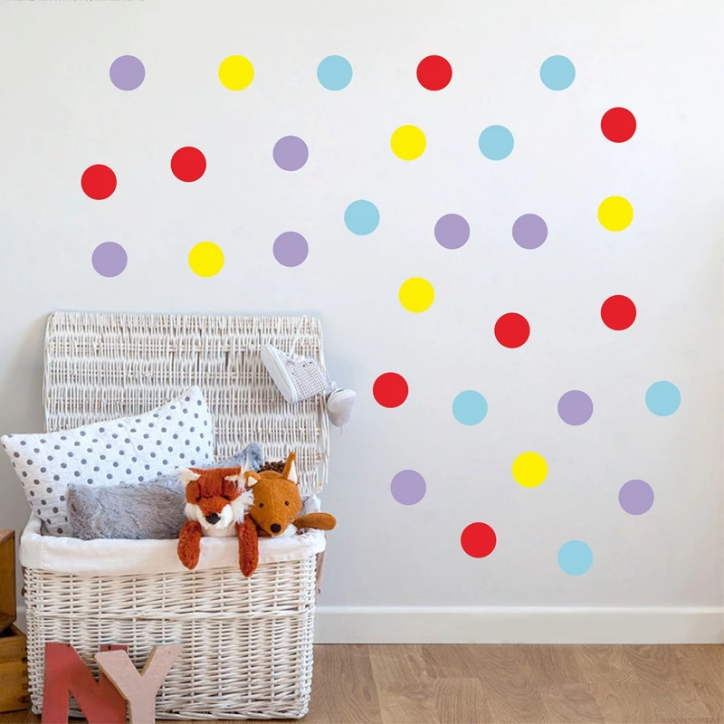 Mix Color polka Dots Wall Sticker wall decal Removable font b home b font decoration art