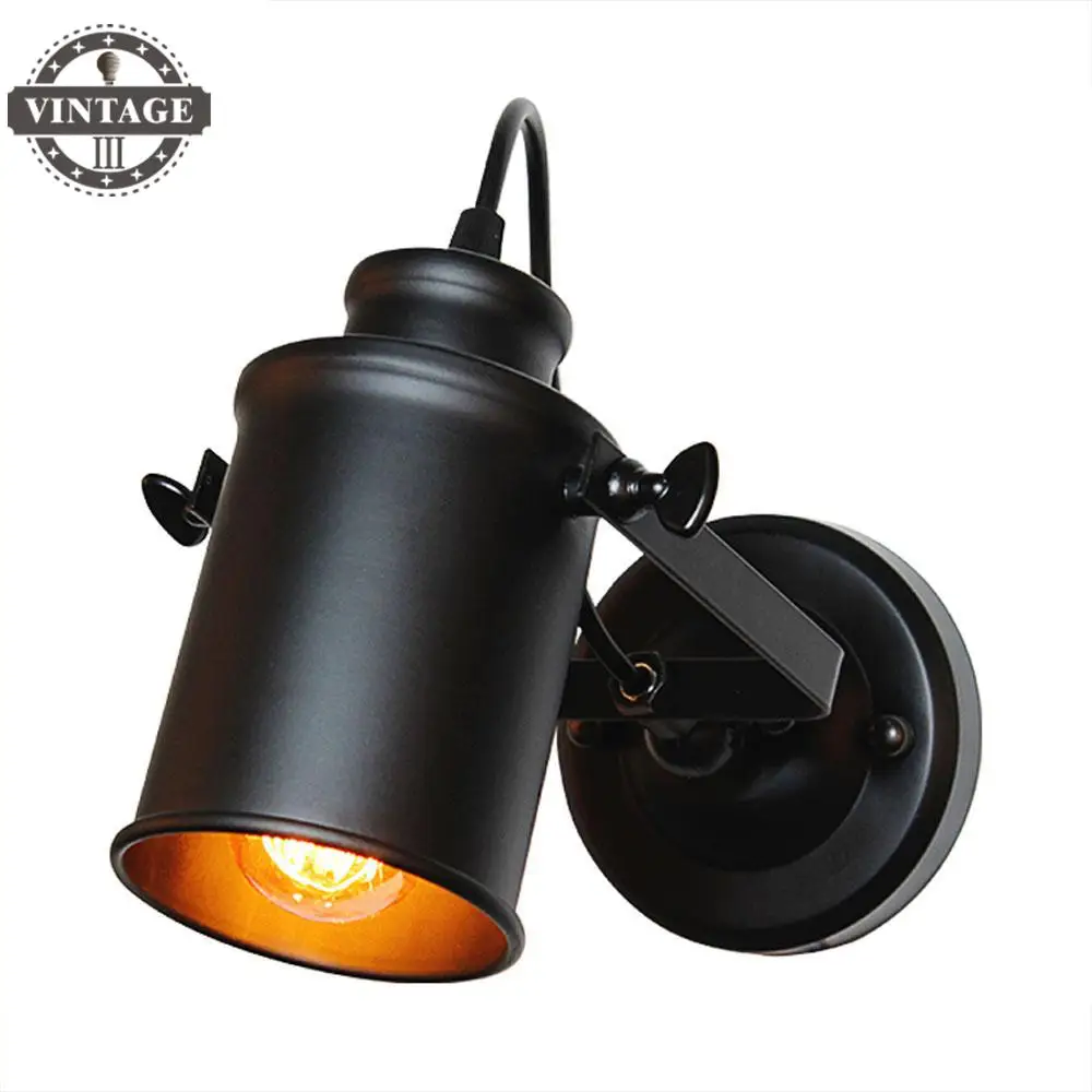 VintageIII American Retro Country Loft Style LED lamps Industrial Vintage Iron wall light Wall Lamp for Bar Cafe Home Lighting | Лампы и