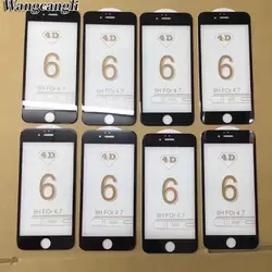 Wangchangli для iPhone 6 Plus защитное стекло полное покрытие 4D Закаленное стекло пленка для на iPhone6 6s 7 плюс край Полное покрытие осыпи