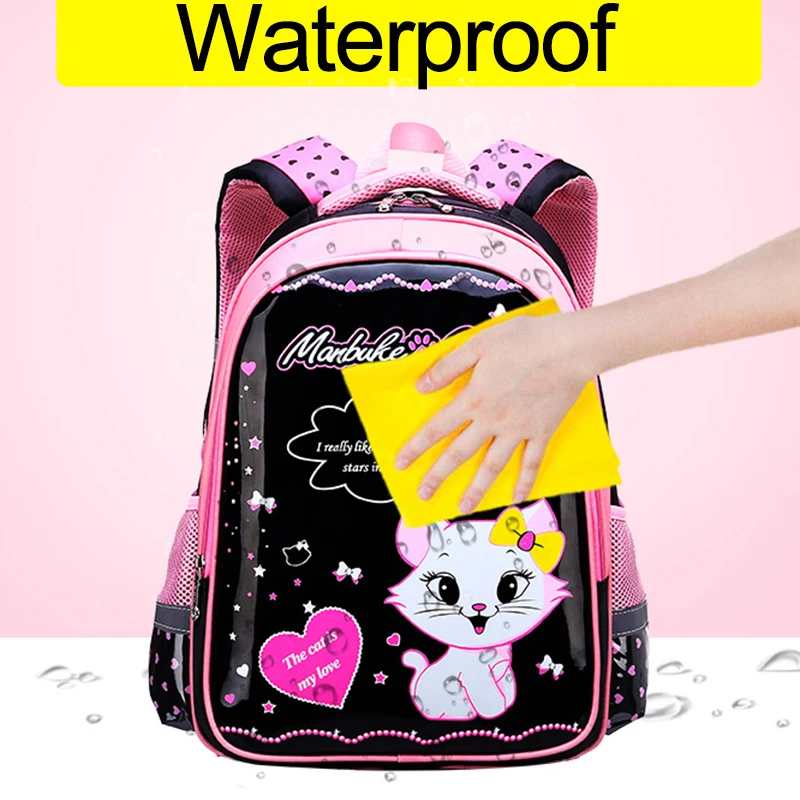 Рюкзак для девочек школьная сумка с котом 2019|Школьные ранцы| |