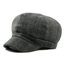 Новая мужская мода Bakham восьмиугольная кепка газетчика берет шляпа осень-зима Женская Мужская шапочка из спандекса