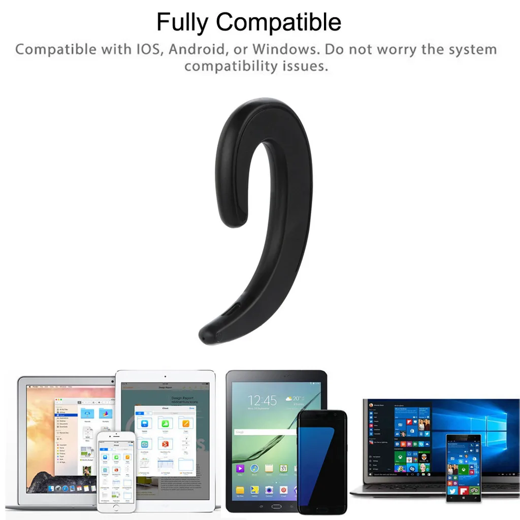 

Wireless Bone Conduction Headset Bluetooth 4.2 Headset Earphone Stereo Headphone