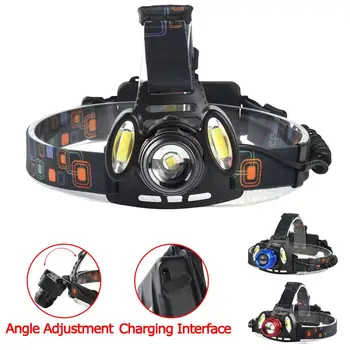 

Zoomable 22000 LM T6 +COB 3 LED Headlamp 18650 Battery Flashlight Waterproof 4 Modes Lantern Torch Lamp For Camping Hiking PJW